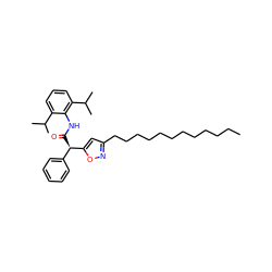 CCCCCCCCCCCCc1cc([C@H](C(=O)Nc2c(C(C)C)cccc2C(C)C)c2ccccc2)on1 ZINC000036331473