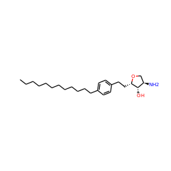 CCCCCCCCCCCCc1ccc(CC[C@@H]2OC[C@@H](N)[C@@H]2O)cc1 ZINC001772580369