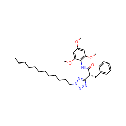 CCCCCCCCCCCCn1nnc([C@@H](Cc2ccccc2)C(=O)Nc2c(OC)cc(OC)cc2OC)n1 ZINC000036331049