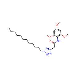 CCCCCCCCCCCCn1nnc(CC(=O)Nc2c(OC)cc(OC)cc2OC)n1 ZINC000036331053