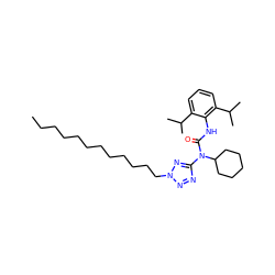 CCCCCCCCCCCCn1nnc(N(C(=O)Nc2c(C(C)C)cccc2C(C)C)C2CCCCC2)n1 ZINC000036330926