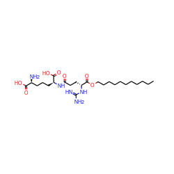 CCCCCCCCCCCOC(=O)[C@@H](CCC(=O)N[C@@H](CCC[C@H](N)C(=O)O)C(=O)O)NC(=N)N ZINC000066123784