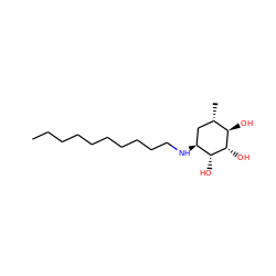 CCCCCCCCCCN[C@H]1C[C@H](C)[C@@H](O)[C@H](O)[C@@H]1O ZINC000036349023