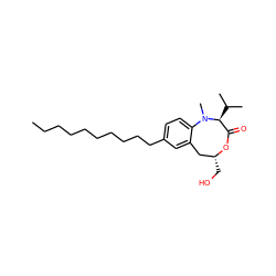 CCCCCCCCCCc1ccc2c(c1)C[C@@H](CO)OC(=O)[C@H](C(C)C)N2C ZINC000034800309