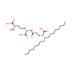 CCCCCCCCN(CCCCCCCC)[C@H](CCC(=O)N[C@@H](CCC[C@H](N)C(=O)O)C(=O)O)C(=O)O ZINC000066123453