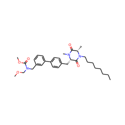 CCCCCCCCN1C(=O)[C@H](Cc2ccc(-c3cccc(CN(COC)C(=O)OC)c3)cc2)N(C)C(=O)[C@@H]1C ZINC000038159199