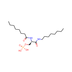 CCCCCCCCNC(=O)[C@@H](COP(=O)(O)O)NC(=O)CCCCCCC ZINC000036179033