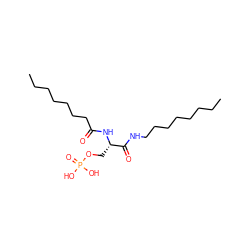 CCCCCCCCNC(=O)[C@H](COP(=O)(O)O)NC(=O)CCCCCCC ZINC000036179036