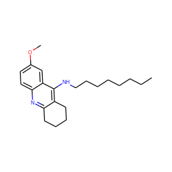 CCCCCCCCNc1c2c(nc3ccc(OC)cc13)CCCC2 ZINC000064528176