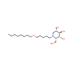 CCCCCCCCOCCCCCN1C[C@H](O)[C@@H](O)[C@H](O)[C@@H]1CO ZINC000066066008