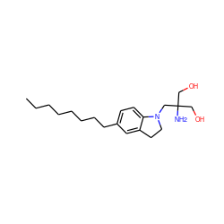 CCCCCCCCc1ccc2c(c1)CCN2CC(N)(CO)CO ZINC000114101918