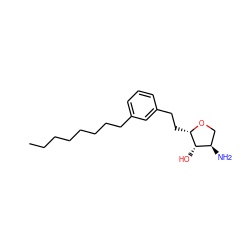 CCCCCCCCc1cccc(CC[C@@H]2OC[C@@H](N)[C@@H]2O)c1 ZINC001772649816