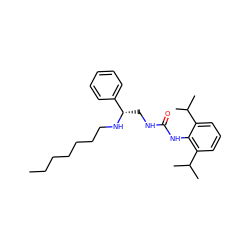 CCCCCCCN[C@@H](CNC(=O)Nc1c(C(C)C)cccc1C(C)C)c1ccccc1 ZINC000036330987