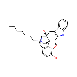 CCCCCCCN1CC[C@]23c4c5ccc(O)c4O[C@H]2c2[nH]c4ccccc4c2C[C@@]3(O)[C@H]1C5 ZINC000036215673