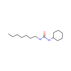 CCCCCCCNC(=O)NC1CCCCC1 ZINC000059895088