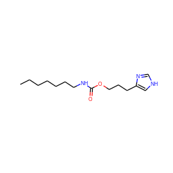 CCCCCCCNC(=O)OCCCc1c[nH]cn1 ZINC000036289074