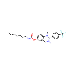 CCCCCCCNC(=O)Oc1ccc2c(c1)CN(C)[C@@H](c1ccc(C(F)(F)F)cc1)N2C ZINC000653742654