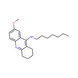 CCCCCCCNc1c2c(nc3ccc(OC)cc13)CCCC2 ZINC000064528177