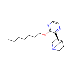 CCCCCCCOc1nccnc1[C@@H]1CN2CCC1CC2 ZINC000036289059