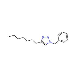 CCCCCCCc1cn(Cc2ccccc2)nn1 ZINC000072160197