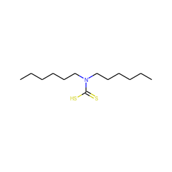 CCCCCCN(CCCCCC)C(=S)S ZINC000031947196