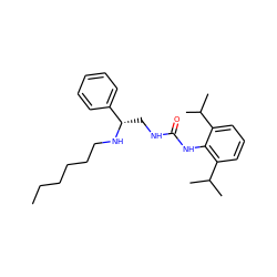 CCCCCCN[C@@H](CNC(=O)Nc1c(C(C)C)cccc1C(C)C)c1ccccc1 ZINC000013737256