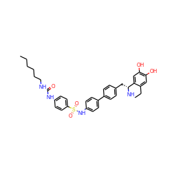 CCCCCCNC(=O)Nc1ccc(S(=O)(=O)Nc2ccc(-c3ccc(C[C@H]4NCCc5cc(O)c(O)cc54)cc3)cc2)cc1 ZINC000003923856