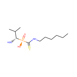 CCCCCCNC(=S)[P@](=O)(O)[C@H](N)C(C)C ZINC000040651306