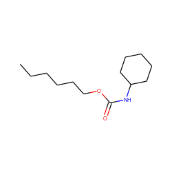 CCCCCCOC(=O)NC1CCCCC1 ZINC000013520716