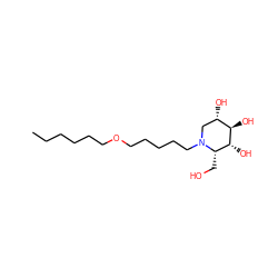 CCCCCCOCCCCCN1C[C@H](O)[C@@H](O)[C@H](O)[C@@H]1CO ZINC000066102295