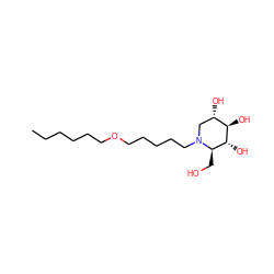 CCCCCCOCCCCCN1C[C@H](O)[C@@H](O)[C@H](O)[C@H]1CO ZINC000066102963