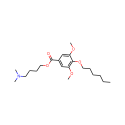 CCCCCCOc1c(OC)cc(C(=O)OCCCCN(C)C)cc1OC ZINC000013741646