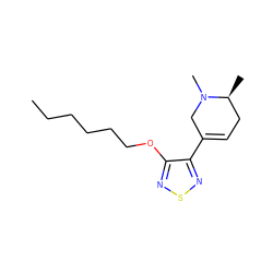 CCCCCCOc1nsnc1C1=CC[C@H](C)N(C)C1 ZINC000002014717