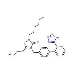 CCCCCCn1nc(CCCC)n(Cc2ccc(-c3ccccc3-c3nnn[nH]3)cc2)c1=O ZINC000001555160