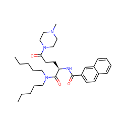 CCCCCN(CCCCC)C(=O)[C@@H](CCC(=O)N1CCN(C)CC1)NC(=O)c1ccc2ccccc2c1 ZINC000027987273