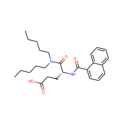 CCCCCN(CCCCC)C(=O)[C@@H](CCC(=O)O)NC(=O)c1cccc2ccccc12 ZINC000013447083