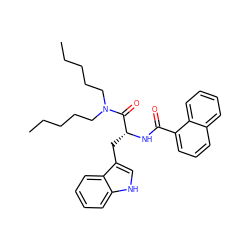 CCCCCN(CCCCC)C(=O)[C@@H](Cc1c[nH]c2ccccc12)NC(=O)c1cccc2ccccc12 ZINC000013447027