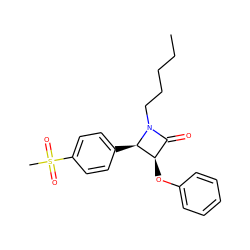 CCCCCN1C(=O)[C@@H](Oc2ccccc2)[C@H]1c1ccc(S(C)(=O)=O)cc1 ZINC000098083993