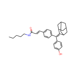 CCCCCNC(=O)/C=C/c1ccc(C(=C2C3CC4CC(C3)CC2C4)c2ccc(O)cc2)cc1 ZINC001772612805