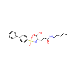 CCCCCNC(=O)CC[C@H](NS(=O)(=O)c1ccc(-c2ccccc2)cc1)C(=O)O ZINC000653830250