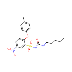 CCCCCNC(=O)NS(=O)(=O)c1cc([N+](=O)[O-])ccc1Oc1ccc(C)cc1 ZINC000036190277