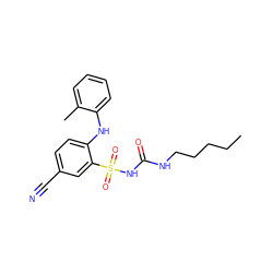 CCCCCNC(=O)NS(=O)(=O)c1cc(C#N)ccc1Nc1ccccc1C ZINC000096272702