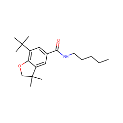 CCCCCNC(=O)c1cc(C(C)(C)C)c2c(c1)C(C)(C)CO2 ZINC000013781008