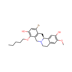 CCCCCOc1c(O)cc(Br)c2c1CN1CCc3cc(OC)c(O)cc3[C@@H]1C2 ZINC001772616997