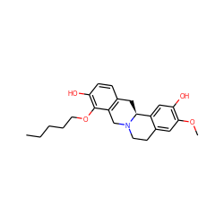 CCCCCOc1c(O)ccc2c1CN1CCc3cc(OC)c(O)cc3[C@@H]1C2 ZINC001772631417