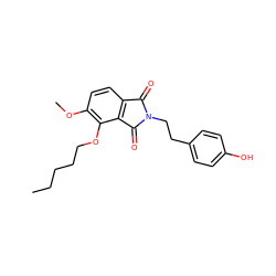 CCCCCOc1c(OC)ccc2c1C(=O)N(CCc1ccc(O)cc1)C2=O ZINC000146821823