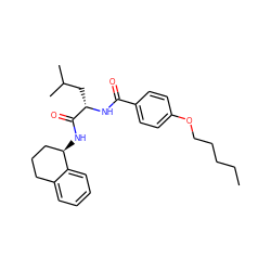 CCCCCOc1ccc(C(=O)N[C@@H](CC(C)C)C(=O)N[C@@H]2CCCc3ccccc32)cc1 ZINC000200151201