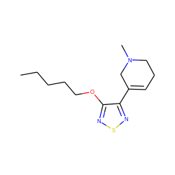 CCCCCOc1nsnc1C1=CCCN(C)C1 ZINC000013456673