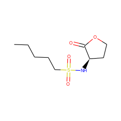 CCCCCS(=O)(=O)N[C@@H]1CCOC1=O ZINC000028388057