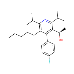 CCCCCc1c(C(C)C)nc(C(C)C)c([C@@H](C)O)c1-c1ccc(F)cc1 ZINC000013437768